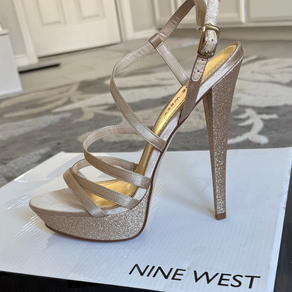 Nine West Shimmering Platform Heels